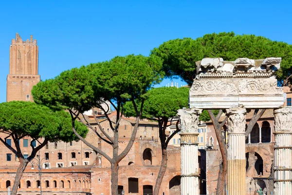 Roma Talya Ekim 2020 Forum Romanum Bir Parçası Olan Sezar — Stok fotoğraf