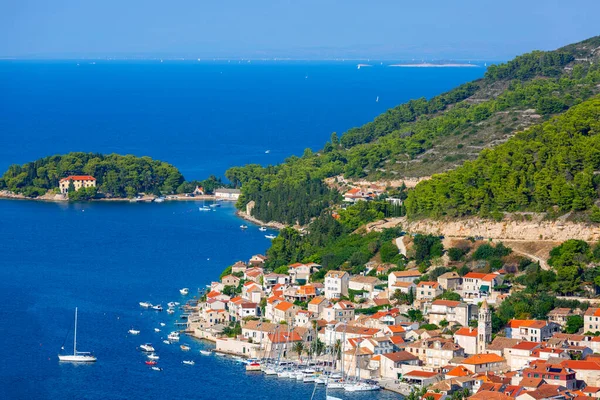 Vis Isola Vis Croazia Settembre 2019 Veduta Aerea Sulla Città — Foto Stock