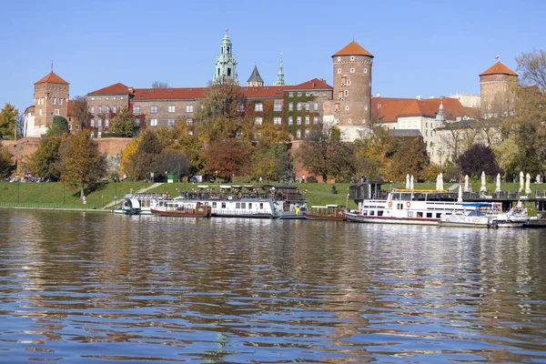 Cracovia Polonia Octubre 2021 Castillo Real Wawel Vista Desde Lado — Foto de Stock