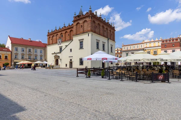 Tarnow Poland July 2021 Town Square Red Brick Building Town — Stock Photo, Image