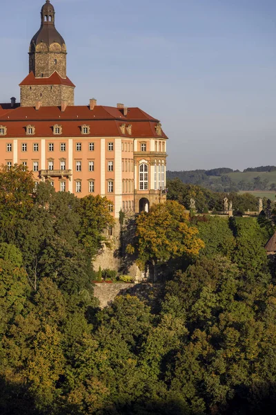 Walbrzych Polonia Octubre 2021 Castillo Ksiaz Misteriosa Fortaleza Medieval Del —  Fotos de Stock