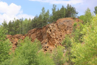 Kapalı bir dolomit madeni, pitoresk bir taş ocağı, Jaworzno, Szczakowa, Polonya