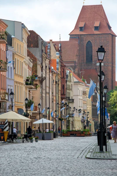 Torun Poland June 2020 View Old Town Square Zeglarska Street — Stock Photo, Image