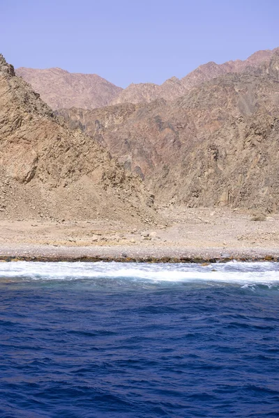 Red Sea Gulf Aqaba Surrounded Mountains Sinai Peninsula Dahab Egypt — 스톡 사진