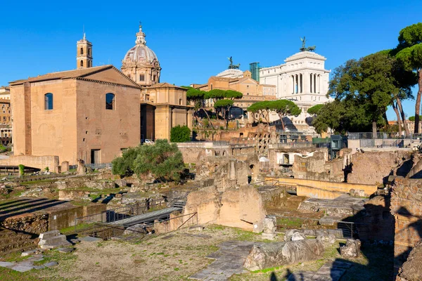 Róma Olaszország 2020 Október Forum Romanum Santi Luca Martina Templom — Stock Fotó