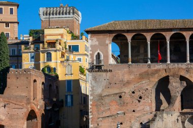 Roma, İtalya 'da Augustus Forumu' nda Rodos Şövalyeleri (Casa dei Cavalieri di Rodi) Evi