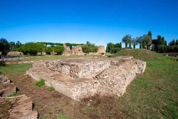Palatine Hill Över Ruinerna Flera Viktiga Antika Byggnader Palatine Hill — Stockfoto