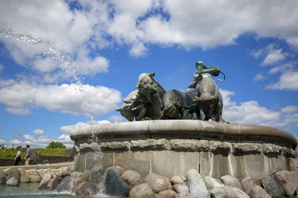 Köpenhamn Danmark Juni 2019 Gefionfontänen Ligger Hamnen Nordre Toldbod Området — Stockfoto