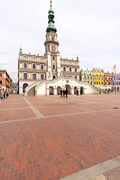 Zamosc Polonia Mayo 2022 Vista Plaza Mayor Con Ayuntamiento Del — Foto de Stock