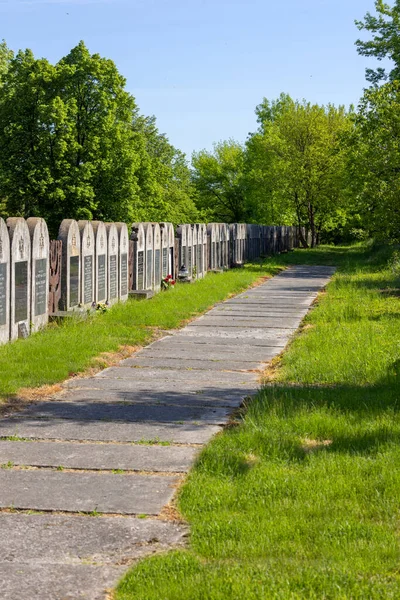 Lublin Poland May 2022 New Jewish Cemetery Row Many Jewish — Zdjęcie stockowe