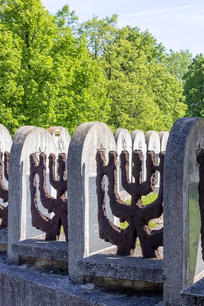 Lublin Poland May 2022 New Jewish Cemetery Decorative Fence Shape —  Fotos de Stock