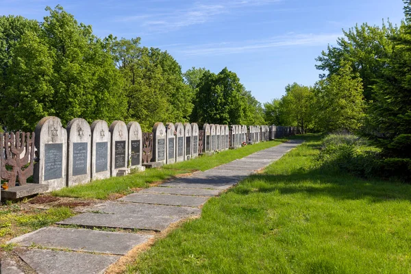 Lublin Poland May 2022 New Jewish Cemetery Row Many Jewish — Zdjęcie stockowe
