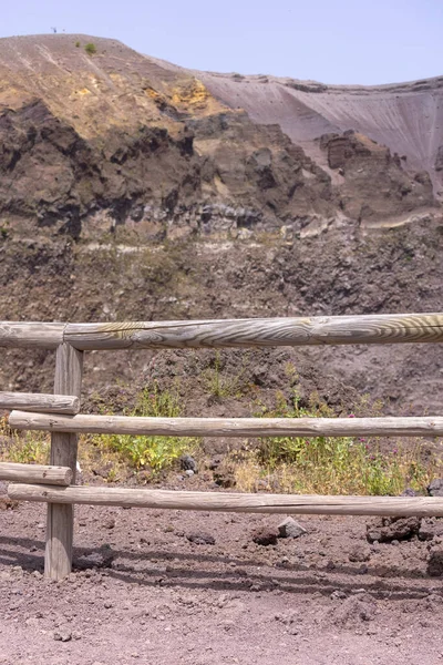 Scenic Footpath Made Fine Sharp Volcanic Tuff Top Mount Vesuvius — Zdjęcie stockowe