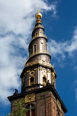 Our Savior Church, a baroque church known for its exterior spiral staircase that can climb to the top, Copenhagen, Denmark