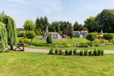 Inwald, Polonya - 12 Ağustos 2018: Ölçekli minyatür Parkı 