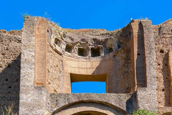 Palatine Hill, view of the ruins of several important ancient  buildings. Palatine Hill is the centremost of the seven hills of Rome, is one of the most ancient parts of the city, Rome, Italy