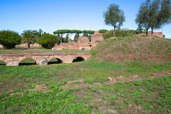 Palatine Hill, birkaç önemli antik binanın kalıntılarının manzarası. Palatine Tepesi, Roma 'nın yedi tepesinin en merkezidir ve Roma, İtalya' nın en eski bölgelerinden biridir.