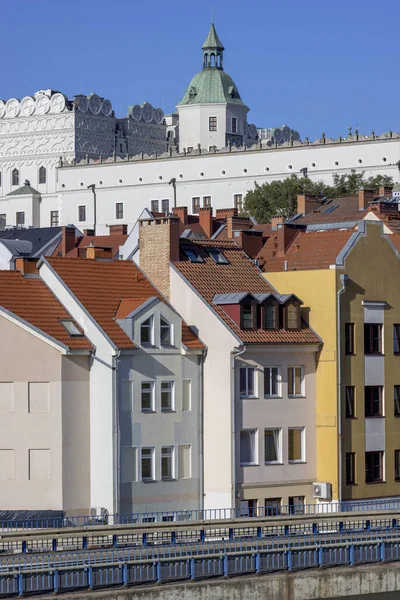 Szczecin Poland September 2022 View Tops Colorful Tenement Houses Ducal — Stock Photo, Image