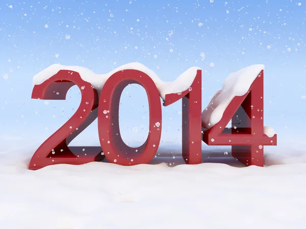 New Year and snow — Stock Photo, Image