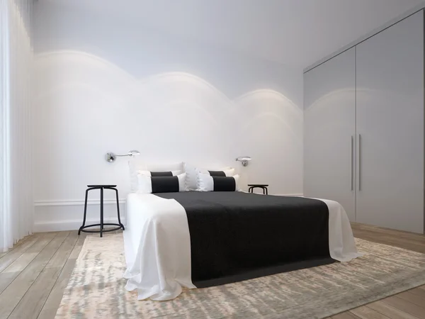 Witte slaapkamer — Stockfoto