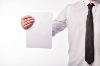 A4 (bilet, el ilanı, davetiye, kupon, vb. ), beyaz arkaplanda izole