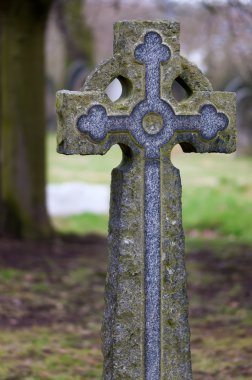 mezar taşı - Viktorya dönemi taş eski bir mezarlık çapraz.