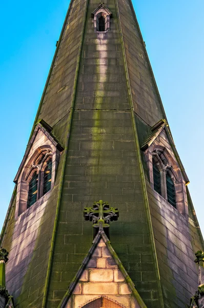 Detalhe da Igreja de St. Martins no centro da cidade de Birmingham — Fotografia de Stock