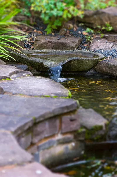 Patio Garden - Zen pond — Stock Photo, Image