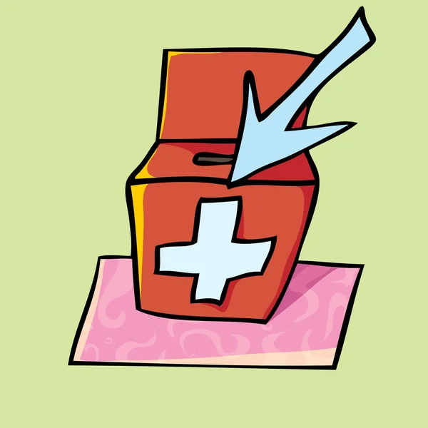 Caja roja — Vector de stock