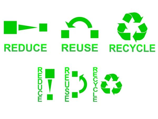 Reduce Reuse Recycle — Stock Vector