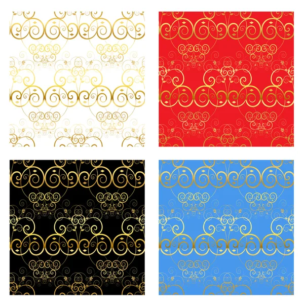 Gold Decorative Backgrounds — Stock Vector
