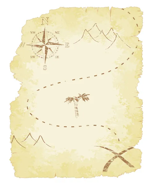 Treasure Map — Stock Vector