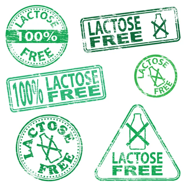 Lactose Free Stamps — Stock Vector