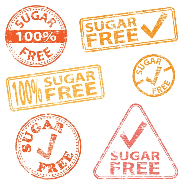 Şeker ücretsiz pullar — Stok Vektör