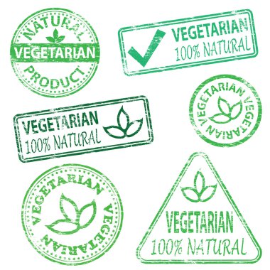 Vegetarian Stamps clipart