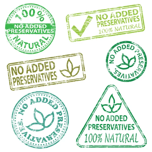 No Added Preservatives Stamps — Stock Vector