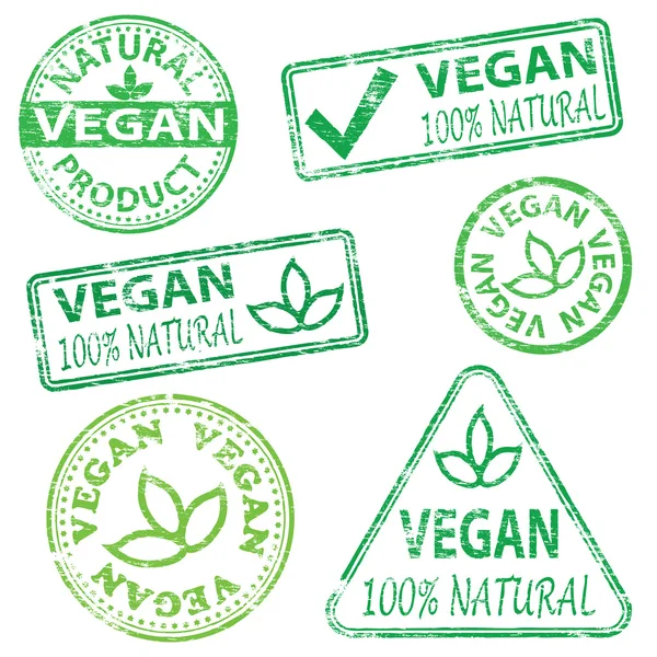 Vegan Stamps — Stock Vector