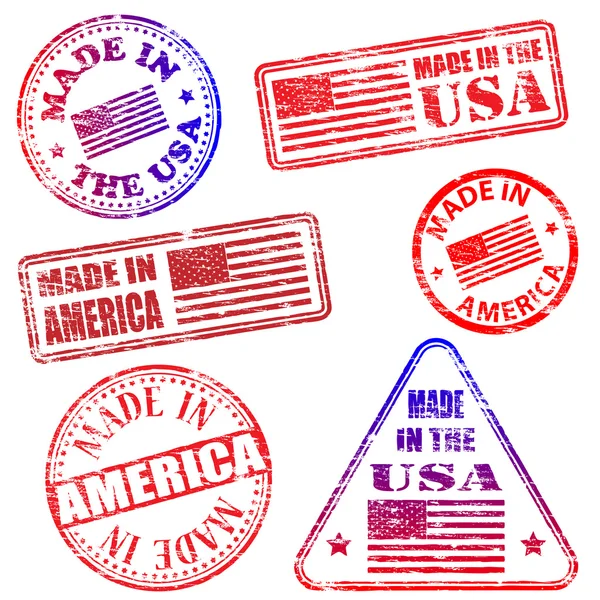 Made In America Stamps — Stock Vector