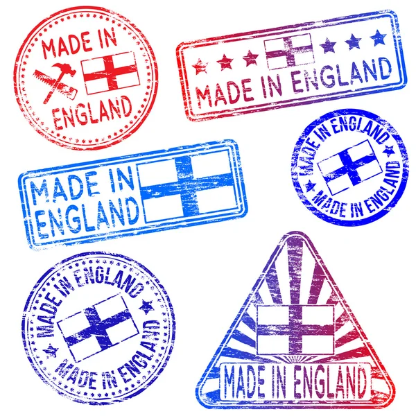 Made in England Briefmarken — Stockvektor