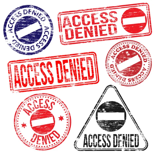 Acceso denegado Sellos — Vector de stock