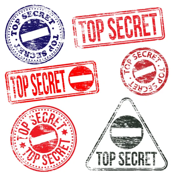 Sellos Top Secret — Vector de stock