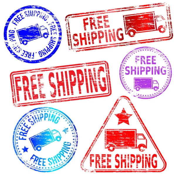 Spedizione gratuita francobolli — Vettoriale Stock