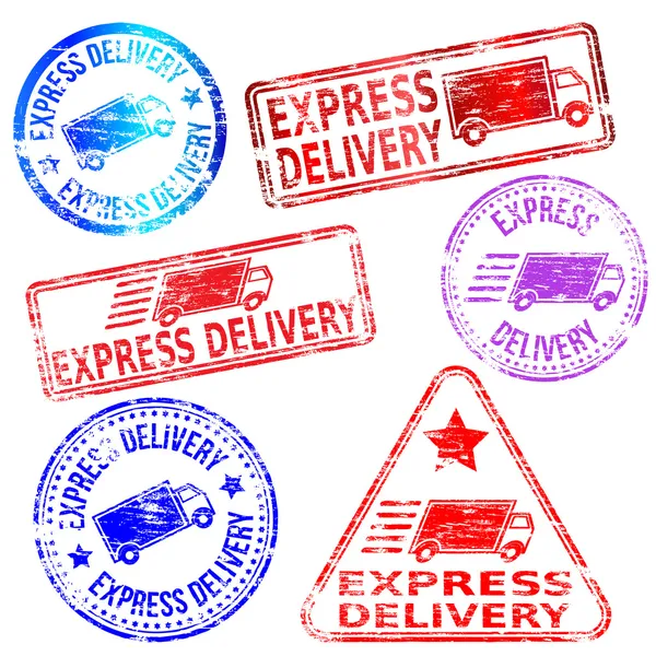 Francobolli di consegna Express — Vettoriale Stock