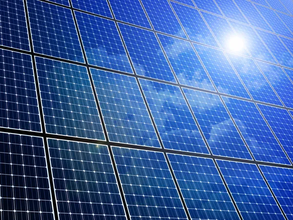 Solarzellen-Array — Stockfoto