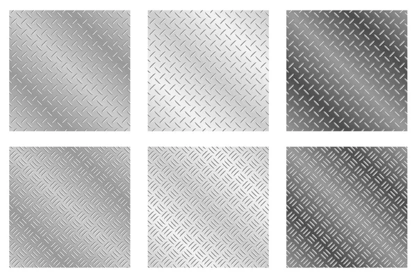 Checker plaat metaal achtergronden — Stockvector