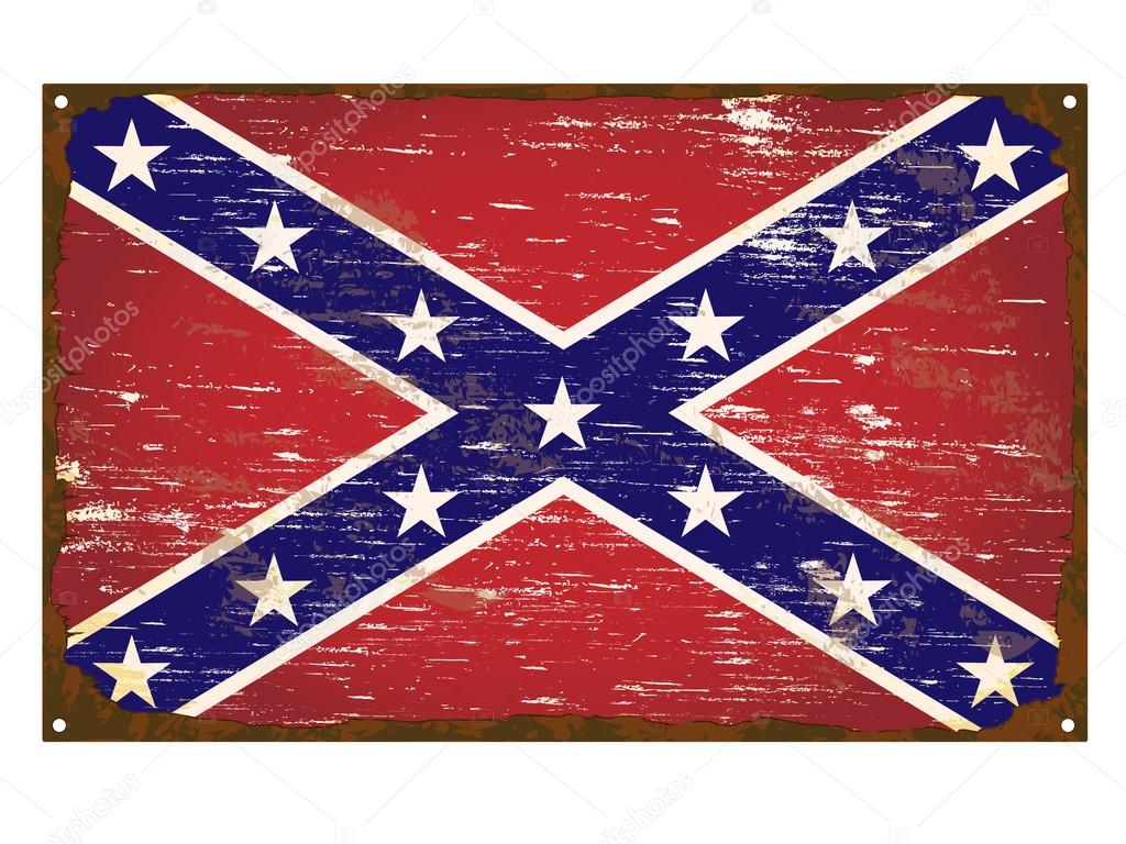 Confederate Flag Enamel Sign