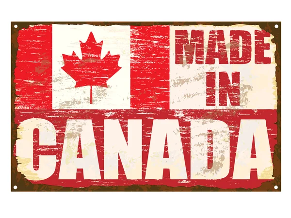 Сделано в Канаде Эмаль знак — стоковый вектор