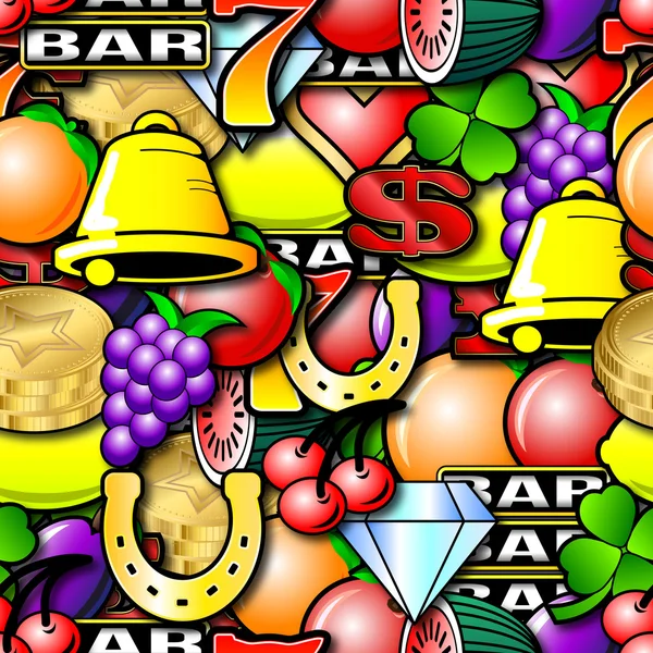 Repeating Fruit Machine Background — Stock Photo, Image