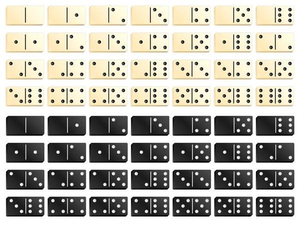 Dominouri alb-negru — Vector de stoc