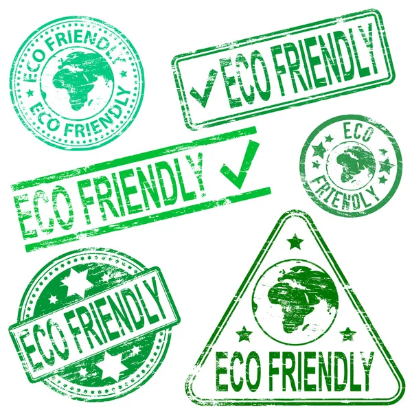 Eco friendly frimärken — Stock vektor